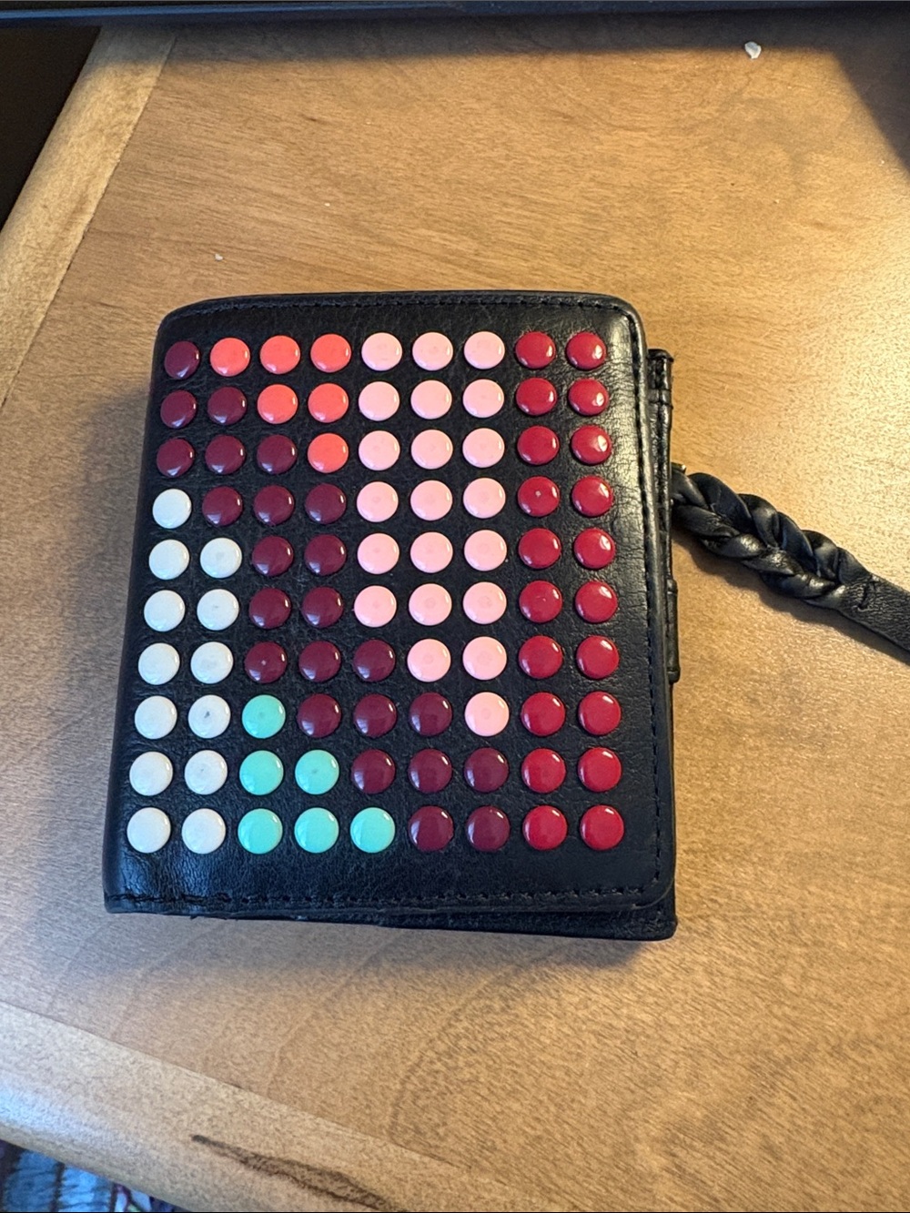 Fossil Caroline RFID Min Bright Multi wallet polka-dot studded color variant